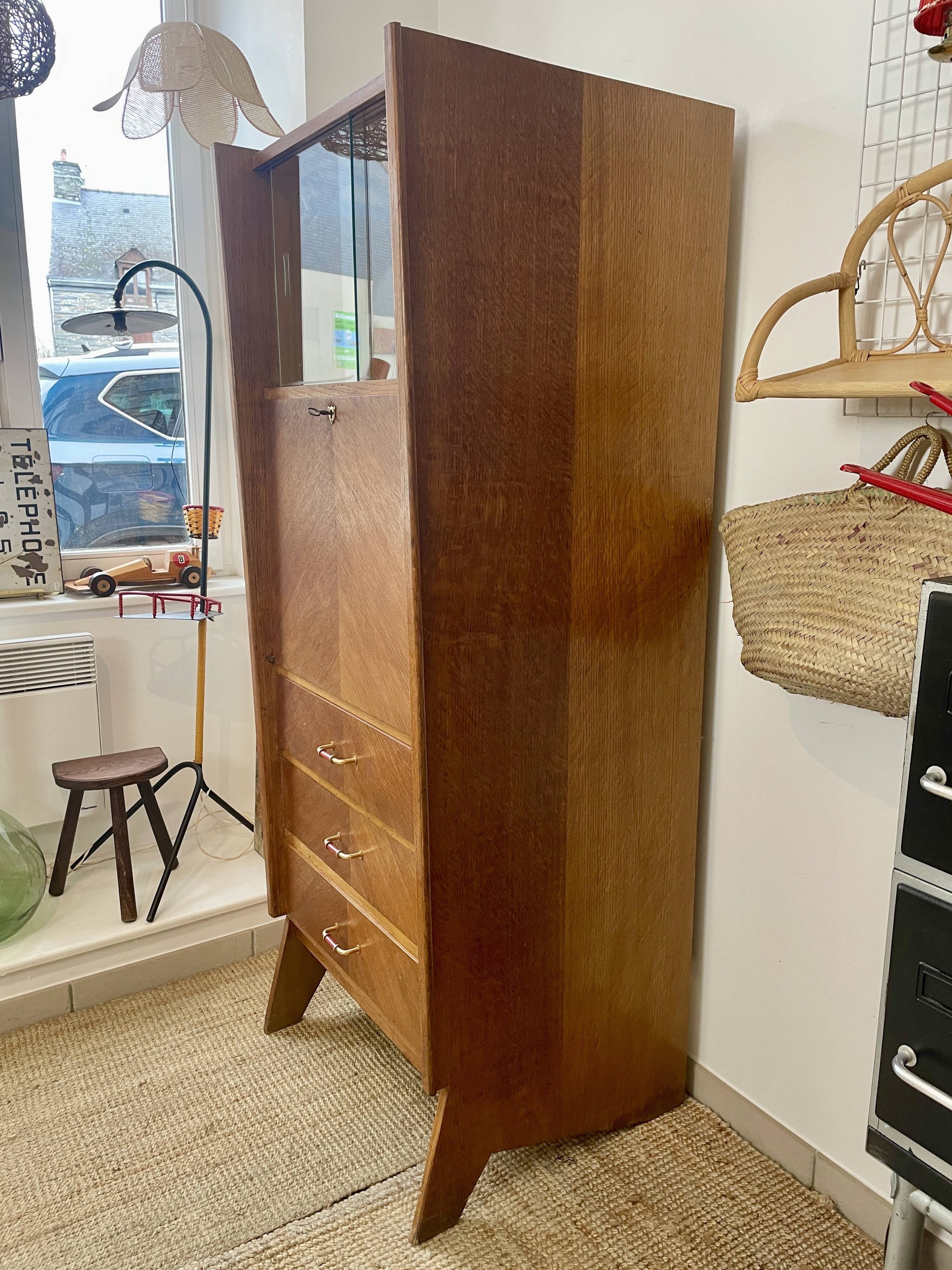 Secrétaire vitrine années 50
