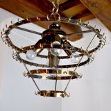 Lustre Venini, 4 niveaux, verre de murano, italie, 1970