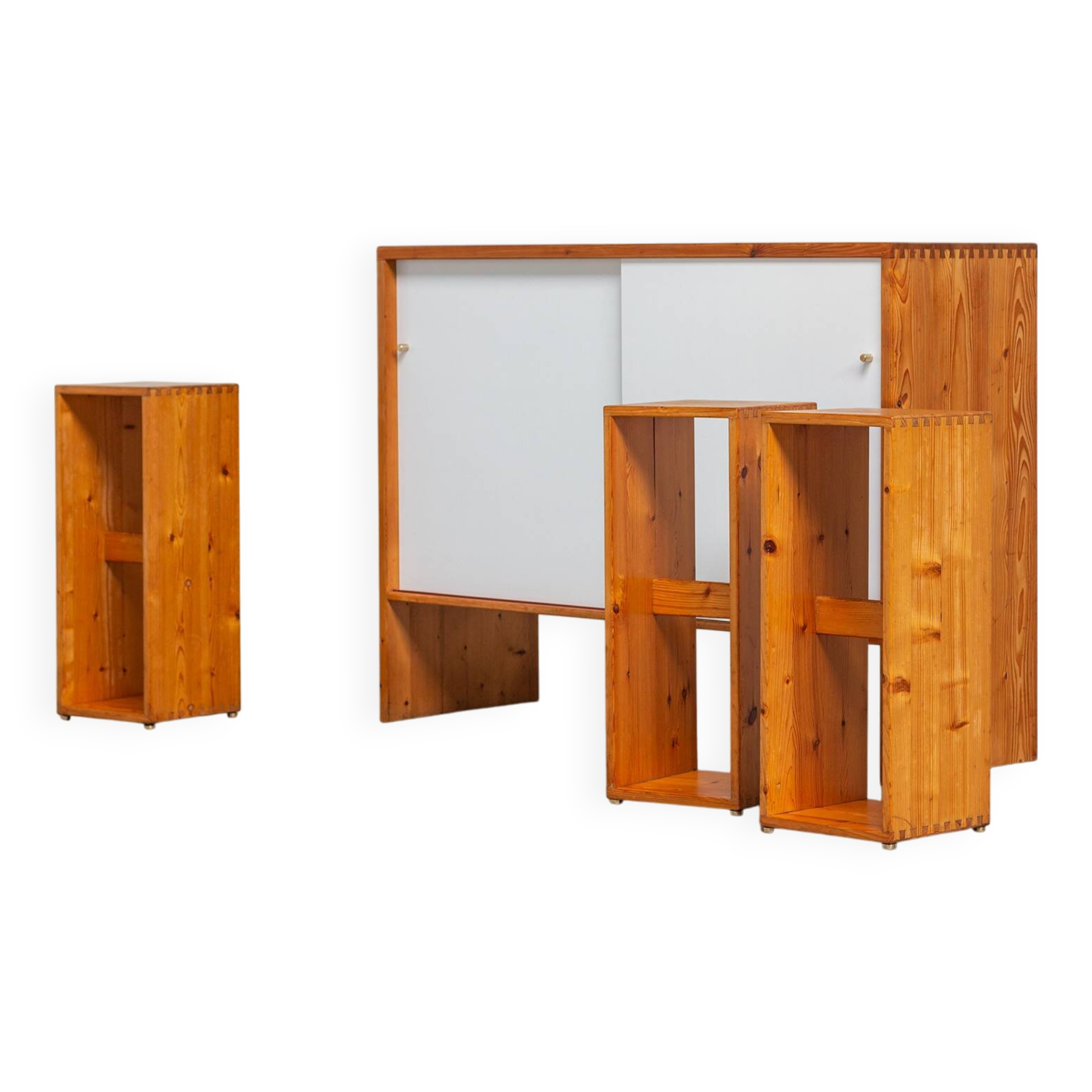 Swedish Mid-Century bar set made from solid pine 1970s
