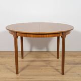 Table à manger ronde extensible en palissandre du milieu du siècle de McIntosh, Royaume-Uni, années 1960