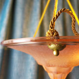 Suspension Art Deco pink basin