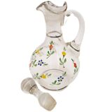 Carafe à liqueur en cristal émaillé