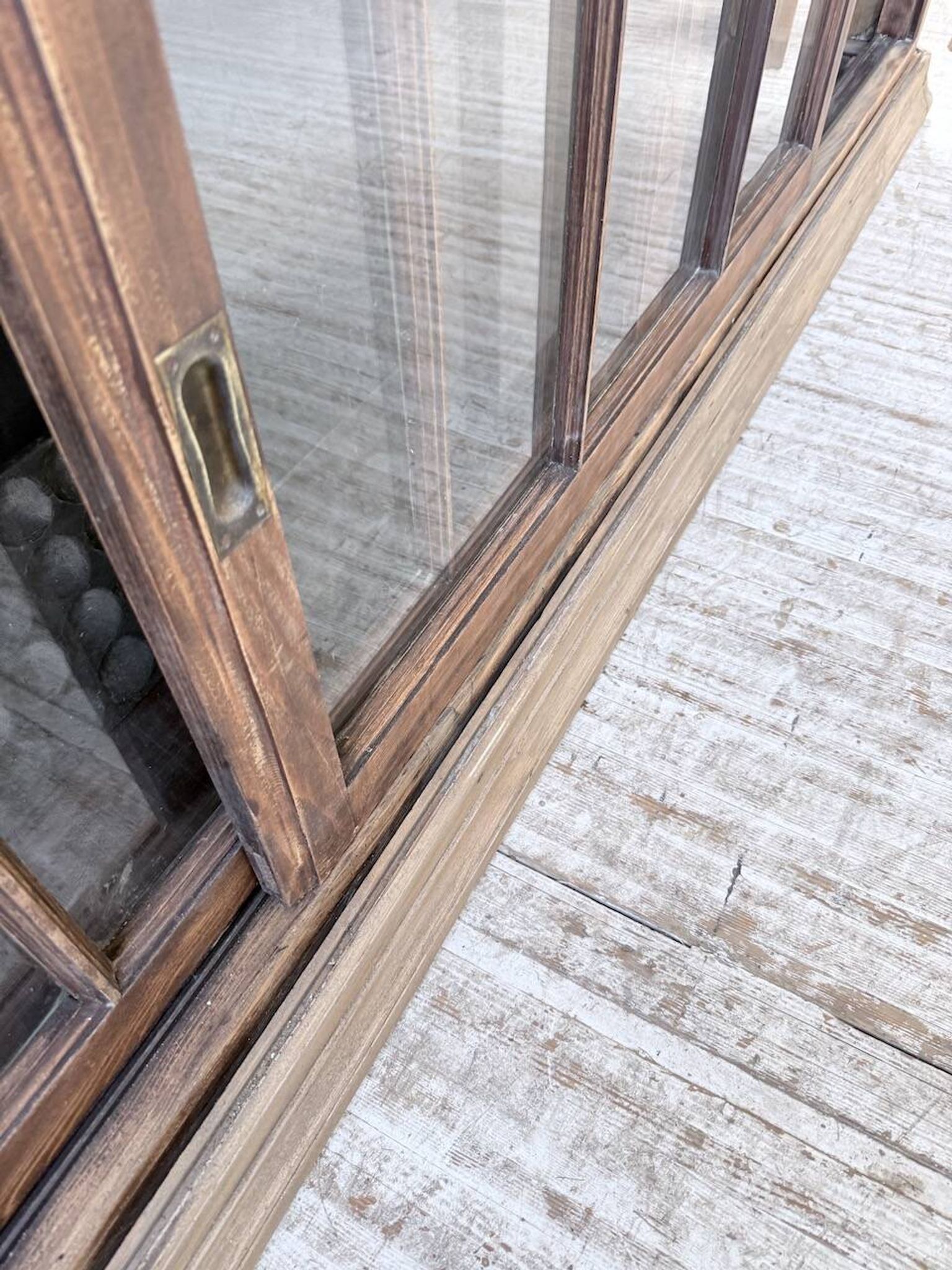 XXL industrial sideboard with glass doors