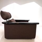 Fauteuil lounge Tecno avec structure en laque piano, 1970