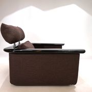 Fauteuil lounge Tecno avec structure en laque piano, 1970