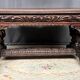 Antique carved oak table in Flemish Gothic style.