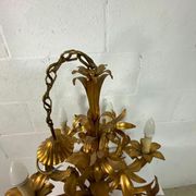 Vintage "golden" pendant lamp / flower chandelier
