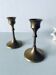 Pair of gilded brass candlesticks
