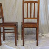 set of 5 oak dining room chairs