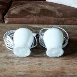 Vintage opaline portable lamp