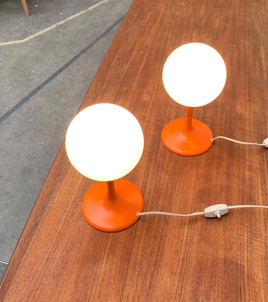 Mid-century Swiss table lamps by E.R. Nele for Temde, set of 2