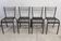 Four Stackable Industrial Workshop Chairs Vintage Design 50s 60s