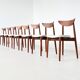 Harry Ostergaard set of eight dining chairs teak Randers 1960