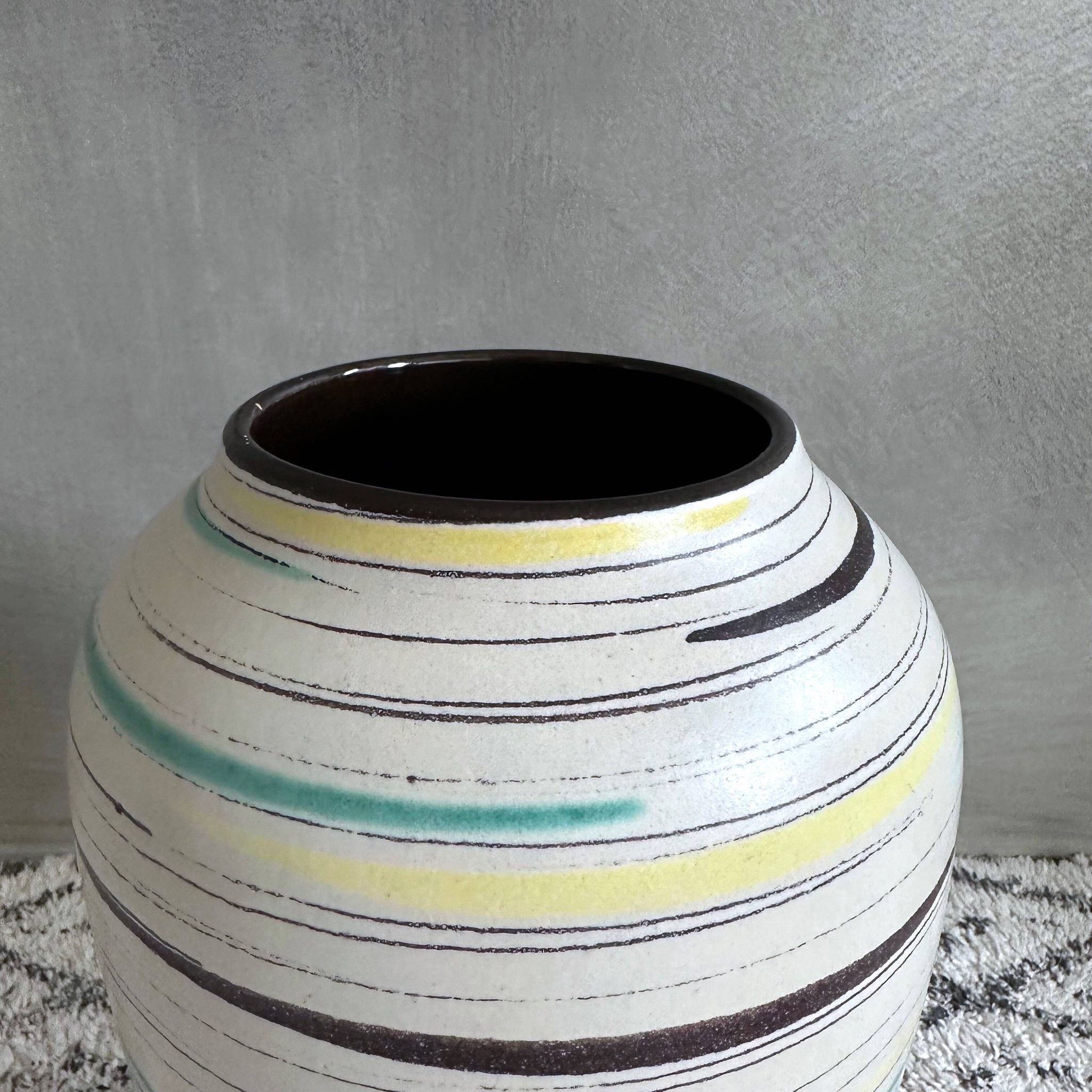 Vintage floor vase by Bay Keramik, Bay Vase 577-35, West German Pottery
