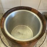 Exotic wood vintage ice bucket
