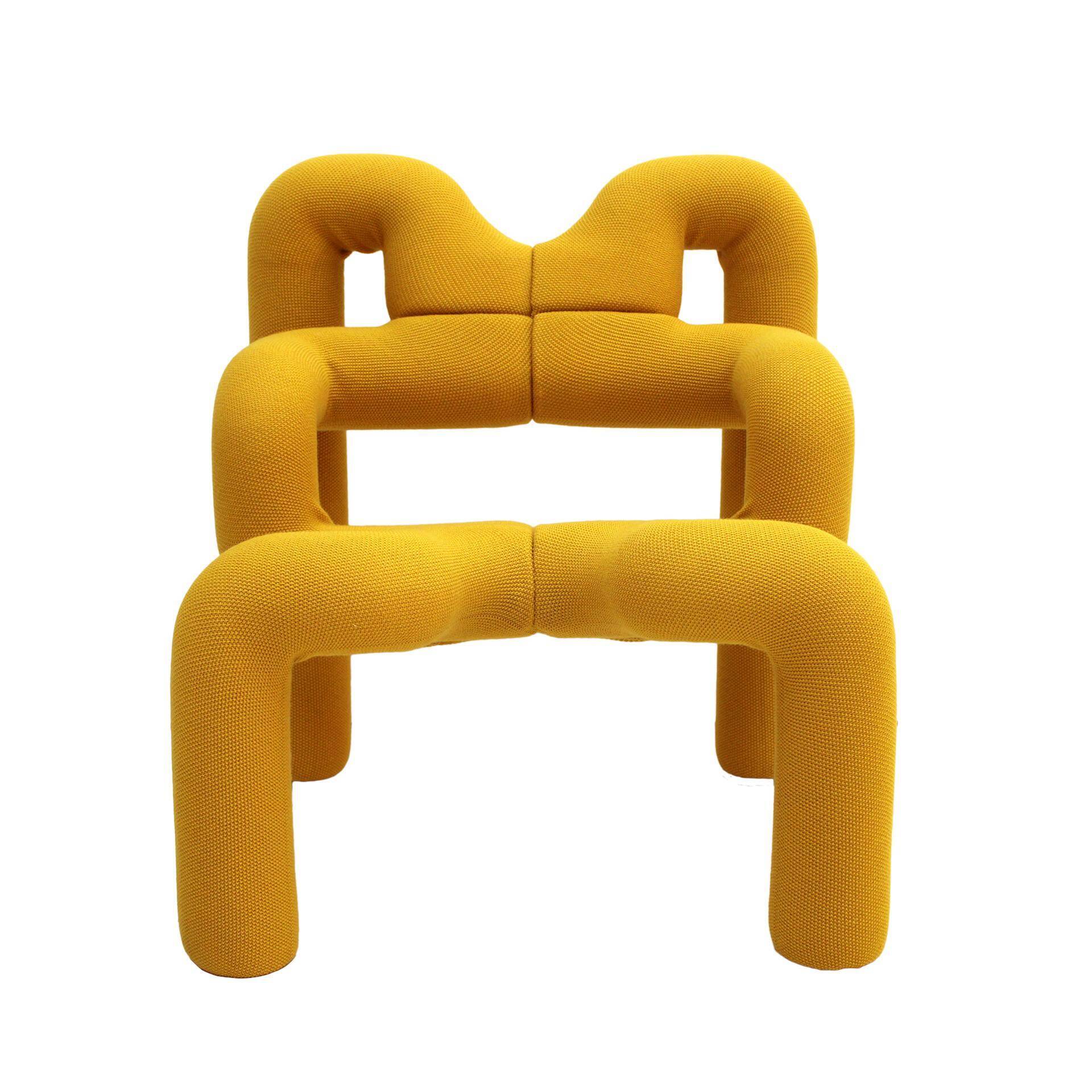 Contemporary Ekstrem Yellow Armchairs Designed by Terje Ekstrom
