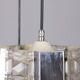Vintage 1970s metal and crystal pendant lamp, kinkeldey design