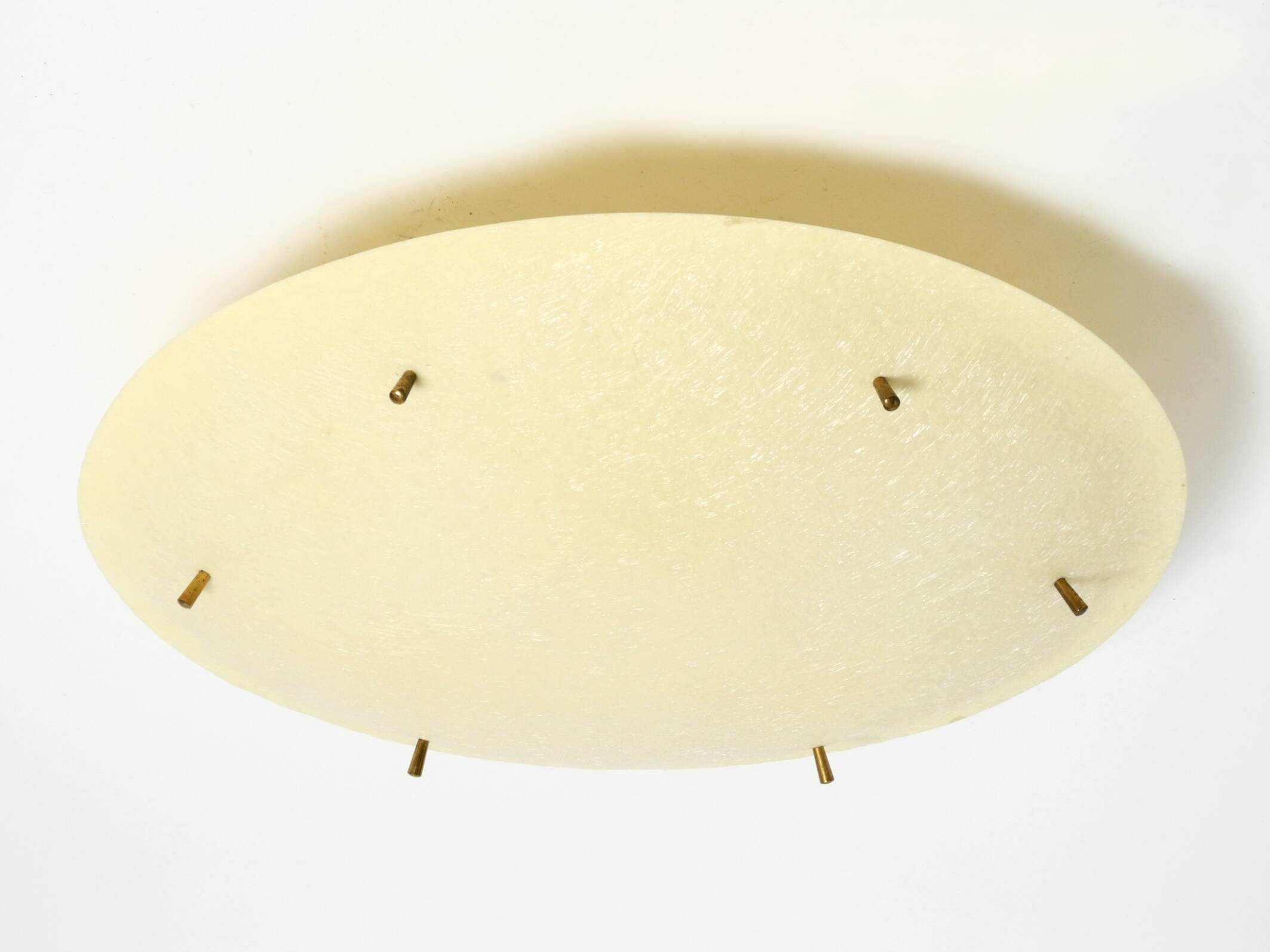 Extremely rare large round Mid Century Modern fiberglass ceiling lamp | Ø 5