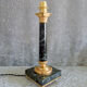 Empire style bedside lamp in bronze and green marble