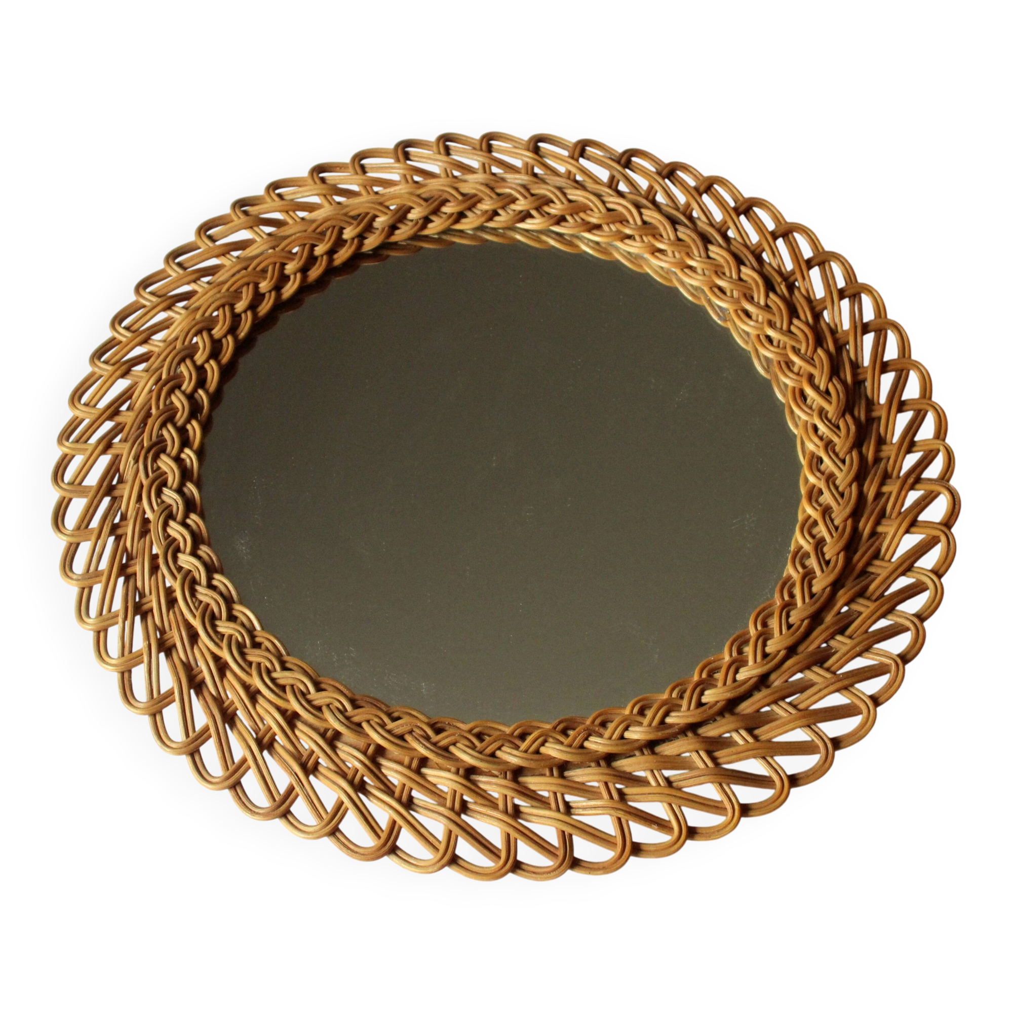 Wicker wall mirror - Vintage