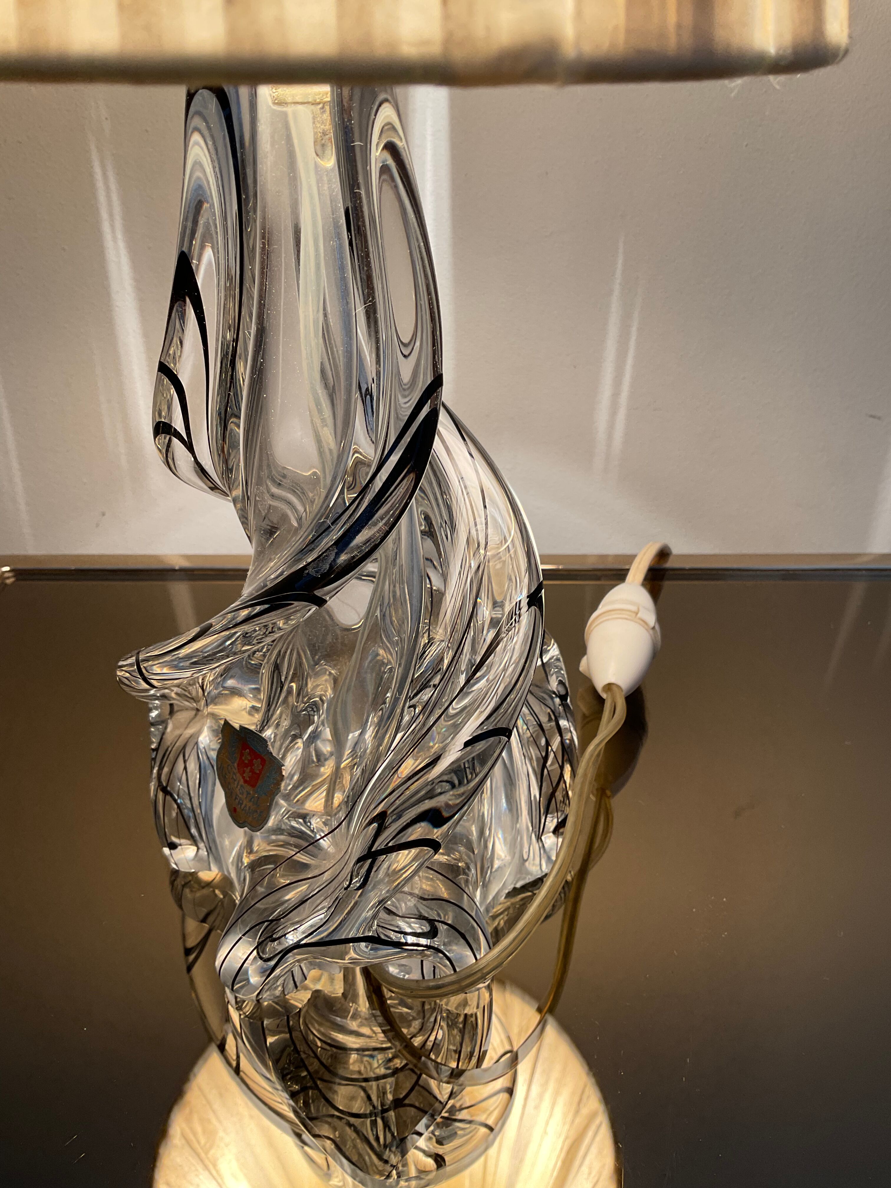Vintage crystal lamp France 60s-70s