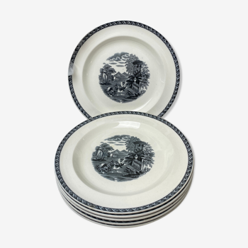 6 vintage Wedgwood porcelain brunch plates
