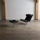 Fauteuil lounge Arne Norell Ari avec repose-pieds Suède 1966