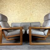 1960s 1970s Teak Sofa  & 2 Easy Chairs  by Holstebro Møbelfabrik A/S