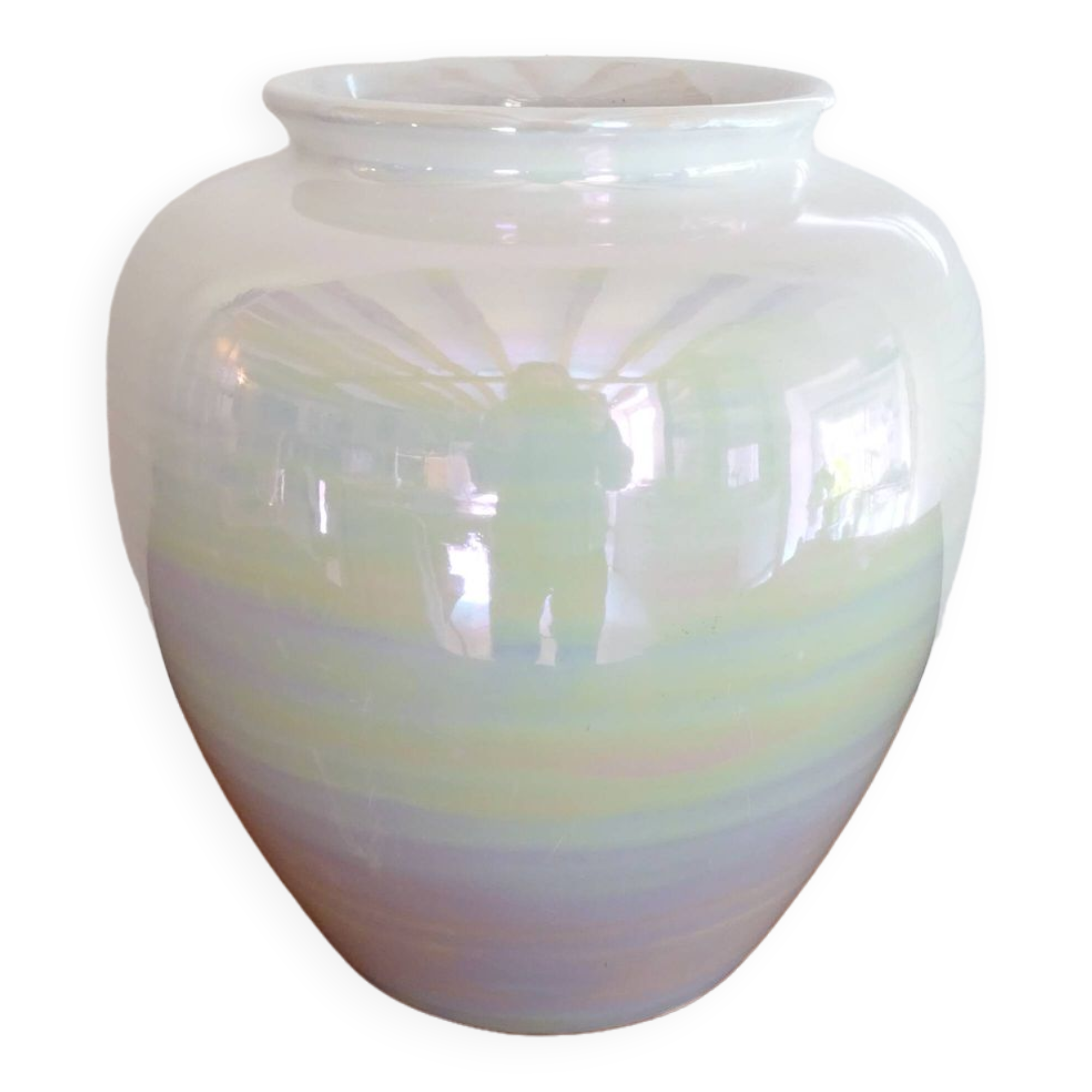 Iridescent earthenware vase, 1960
