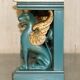 Antique hand-carved console circa 1880 with a marble top.