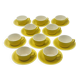 Service 10 tasses jaune Boch Belgique vintage