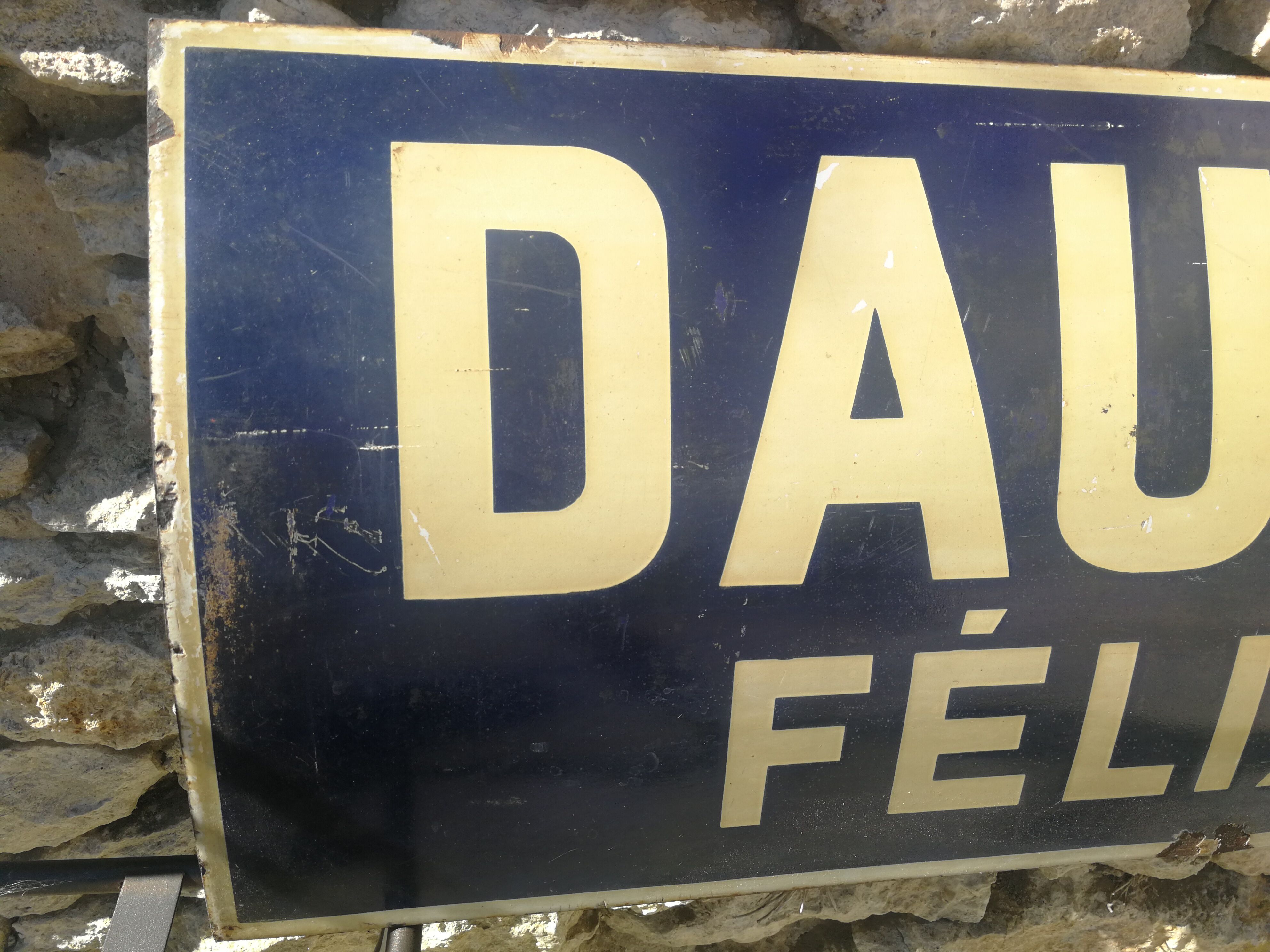 Former enamelled paris metro station plaque 1930