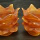 Paire de tulipes couleur ambre pâte de verre - plusieurs paires disponibles