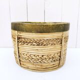 Gabriella Crespi style woven rattan basket