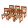 Set of 6 brutalist pine chairs, Hans Frydendal, Danish modernism, 1970s.
