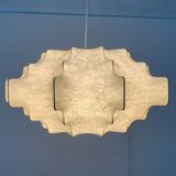 German suspended lamp Cocoon modern mid-century by Friedel Wauer for Goldkant Leuchten, 1960s