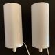 Paire d'appliques murales blanches rouleaux Ikea 1980