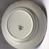 Plat Digoin Richelieu festonné bord bleu