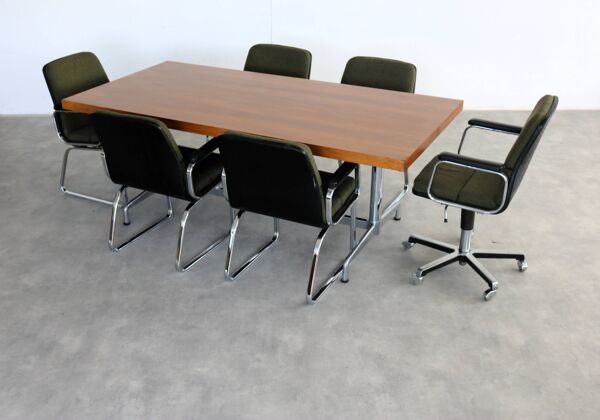 chaises de conférence vintage   chaises   ensemble de 6   années 1960