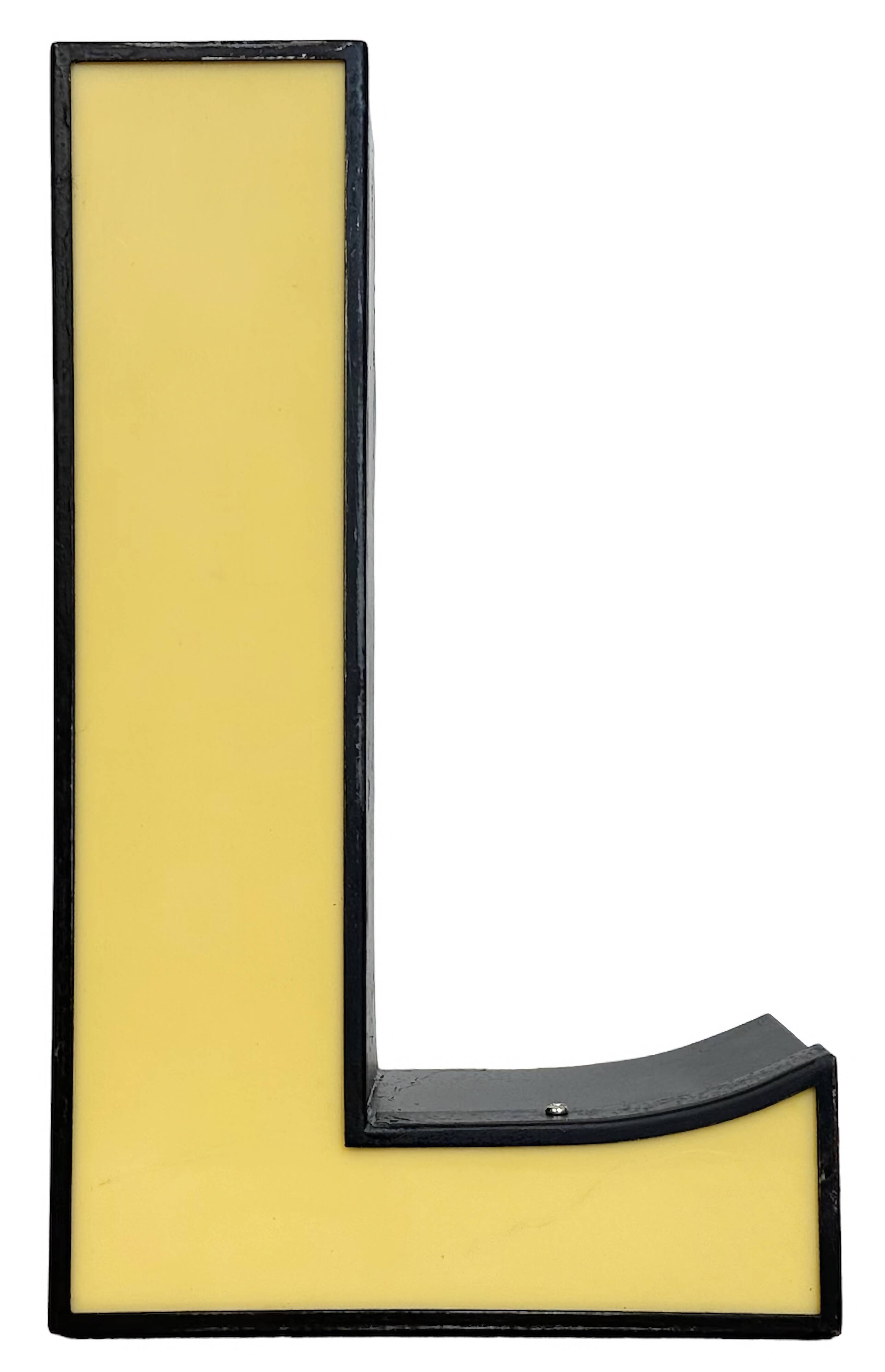 Vintage Illuminated Letter L , 1970s