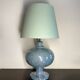 Lampe céramique bleu irisée années 80