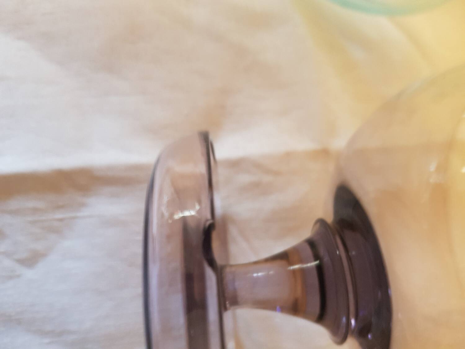 Set of 6 coloured stem glasses