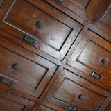 1870s oak apothecary cabinet