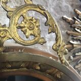 Old wood display and brass ornaments