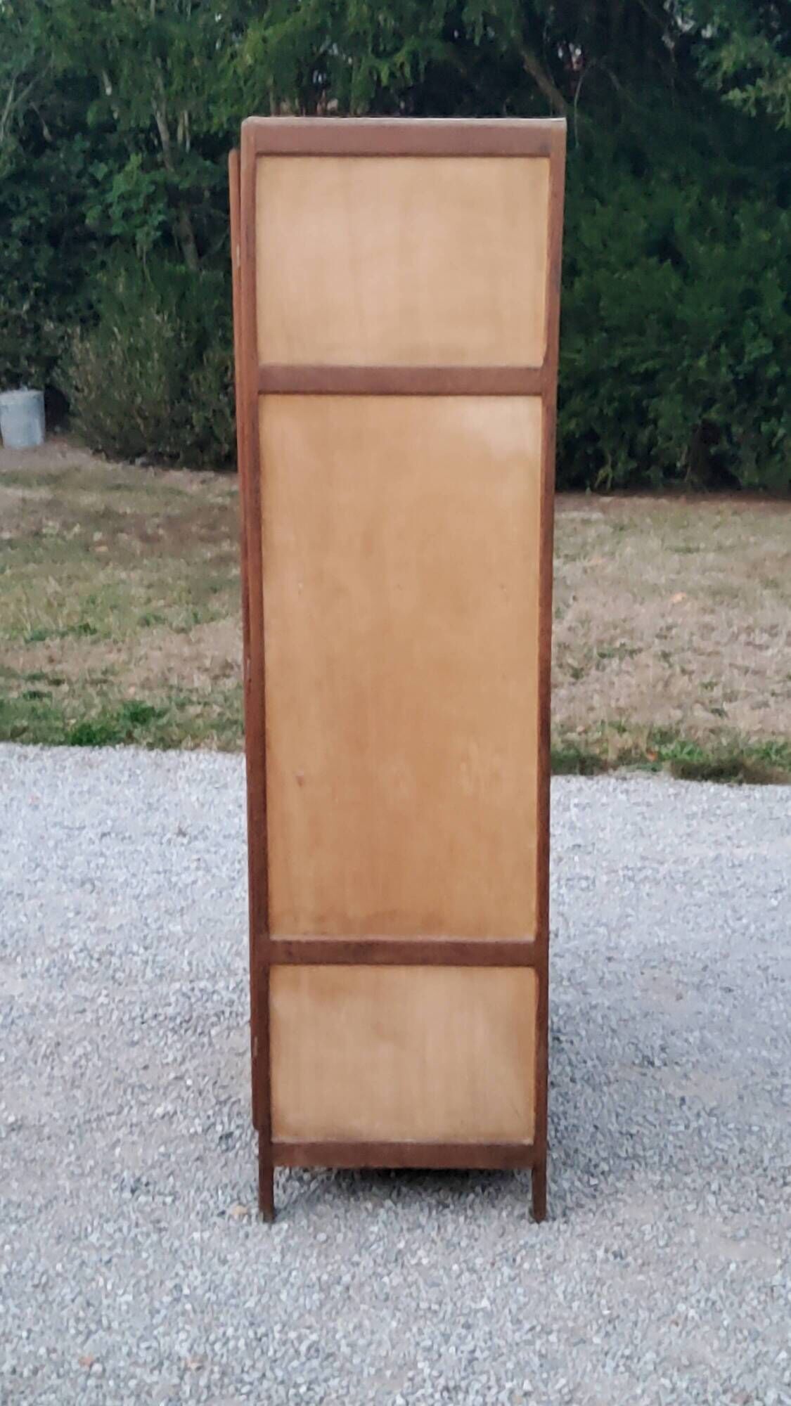 Parisian 2-door wardrobe in oak and poplar from the 1950s