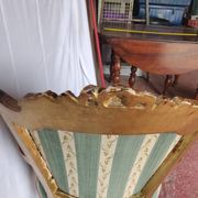Armchair to the queen Louis XVl style gilded wood nineteenth century