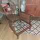 Chippendale wooden and canning armchair