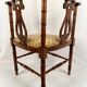 Fauteuil de coin à dossier lyre, vers 1900