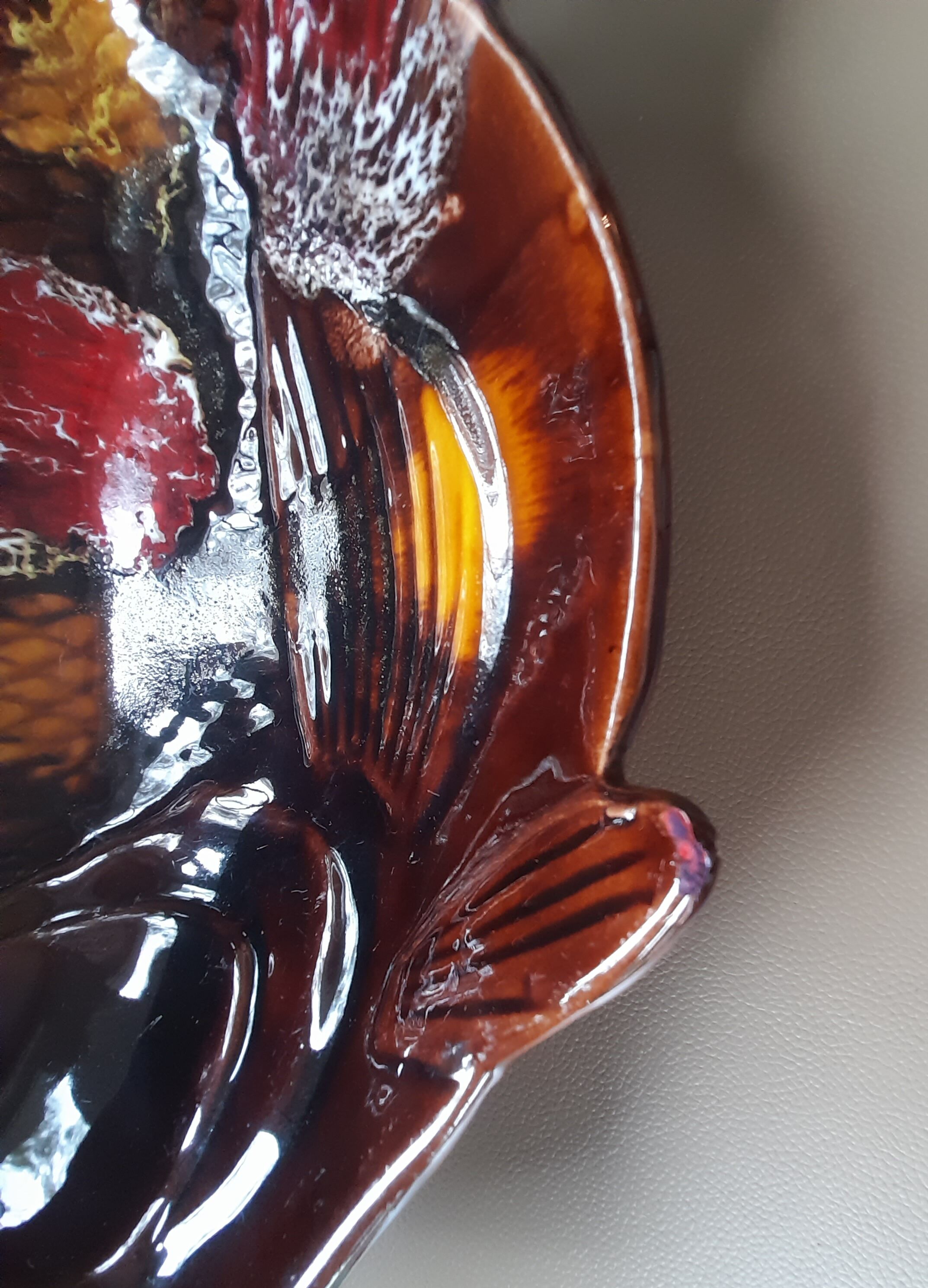 Ceramic fish dish Vallauris style