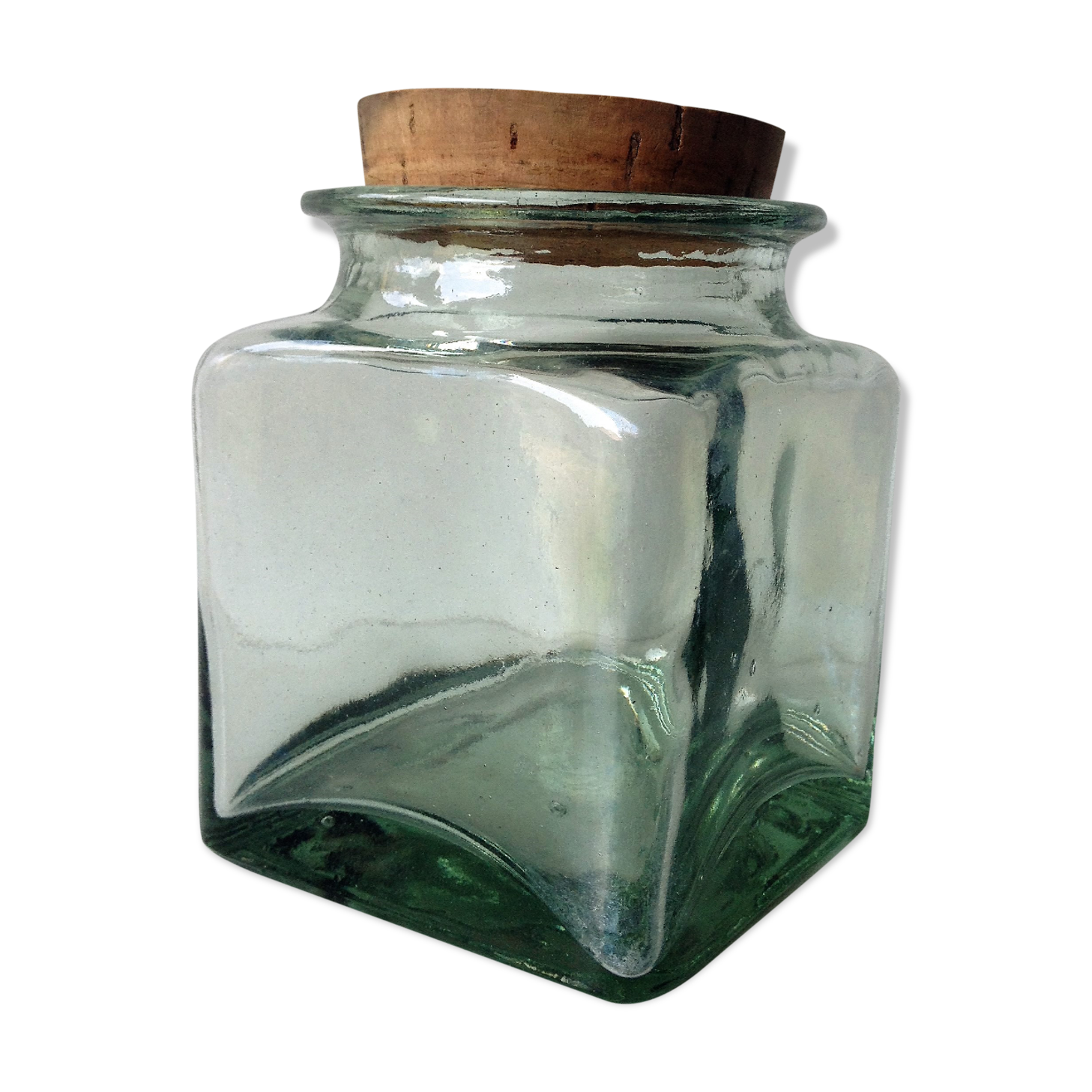 Square glass jar